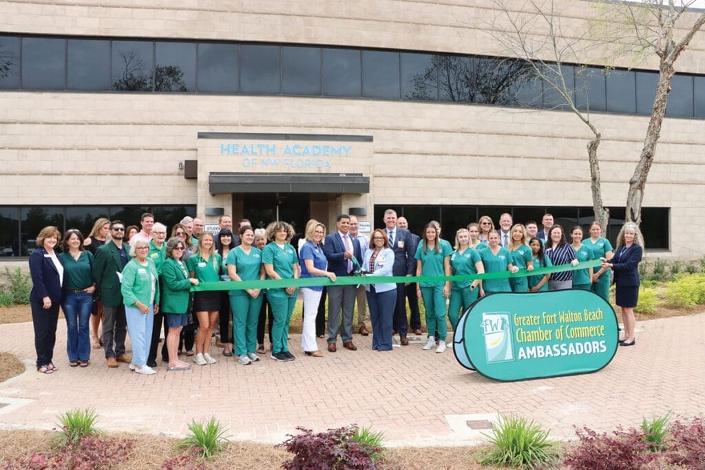First Hs Health Academy Group Ribbon Cutting