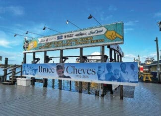 Bruce Ajs Sign At Docks